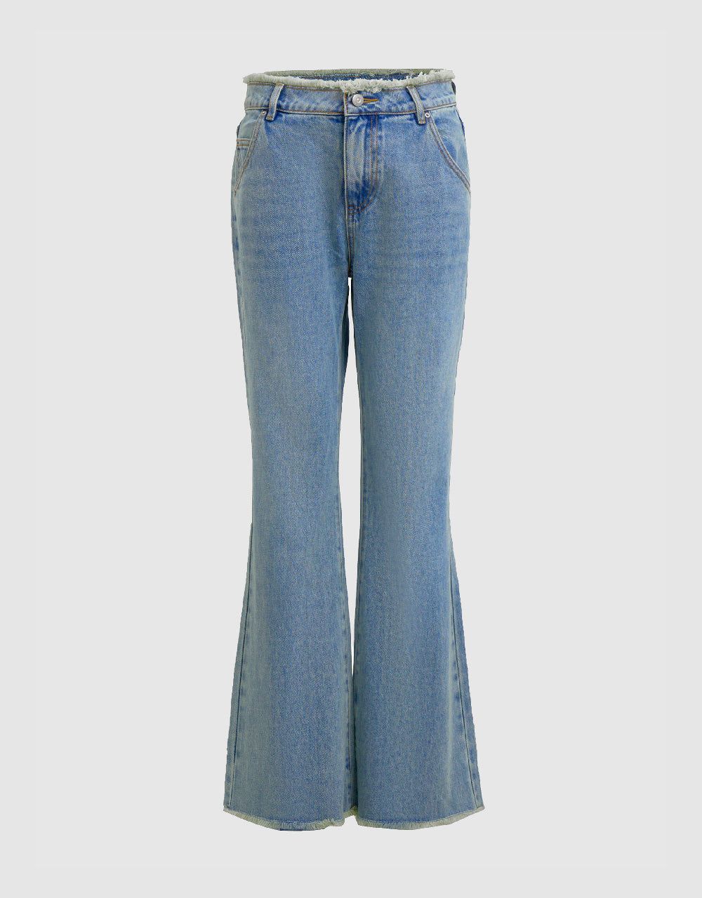 Raw Hem Flare Jeans sold by Urban Revivo