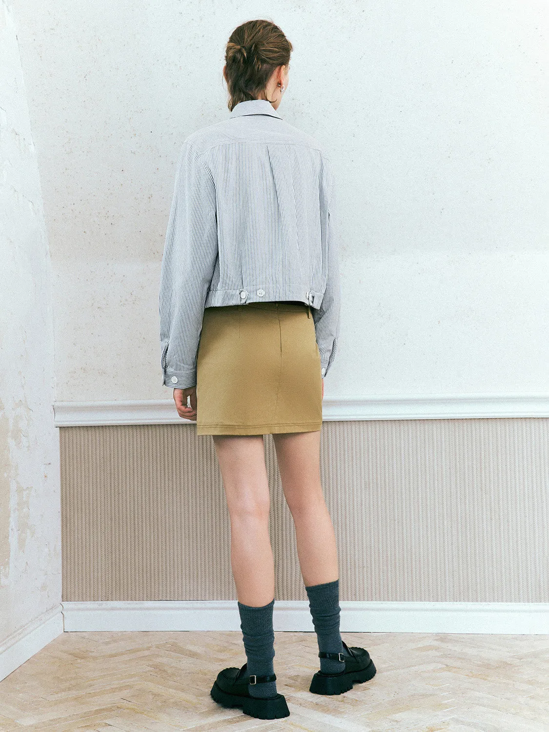 Zipper Front Straight Jacket sold by Urban Revivo product image thumbnail 4