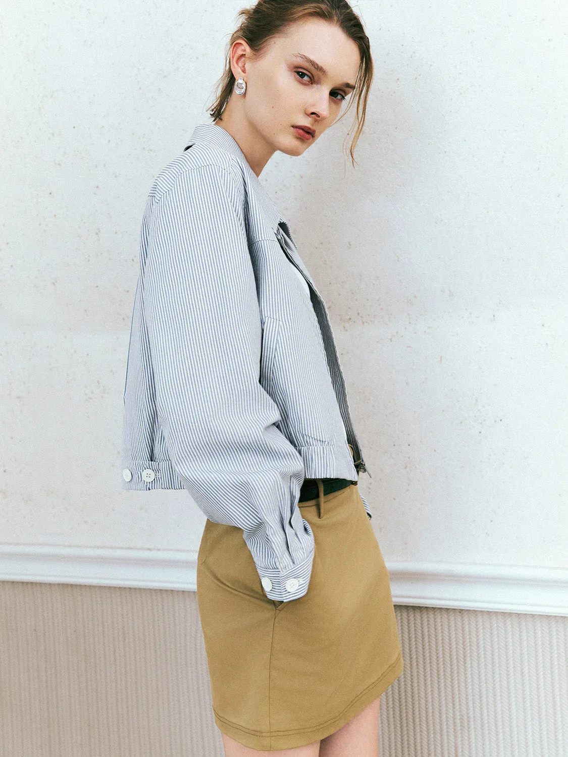 Zipper Front Straight Jacket sold by Urban Revivo product image thumbnail 3