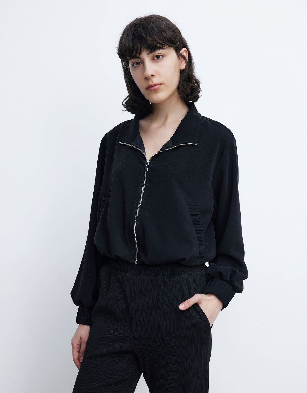 Zipper Front Jacket sold by Urban Revivo