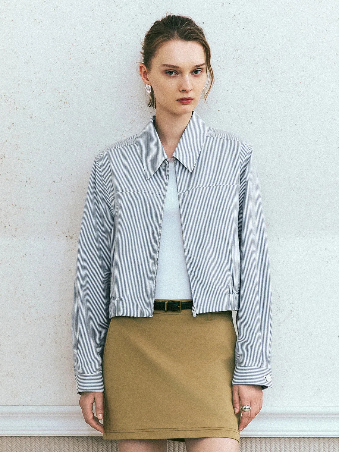 Zipper Front Straight Jacket sold by Urban Revivo