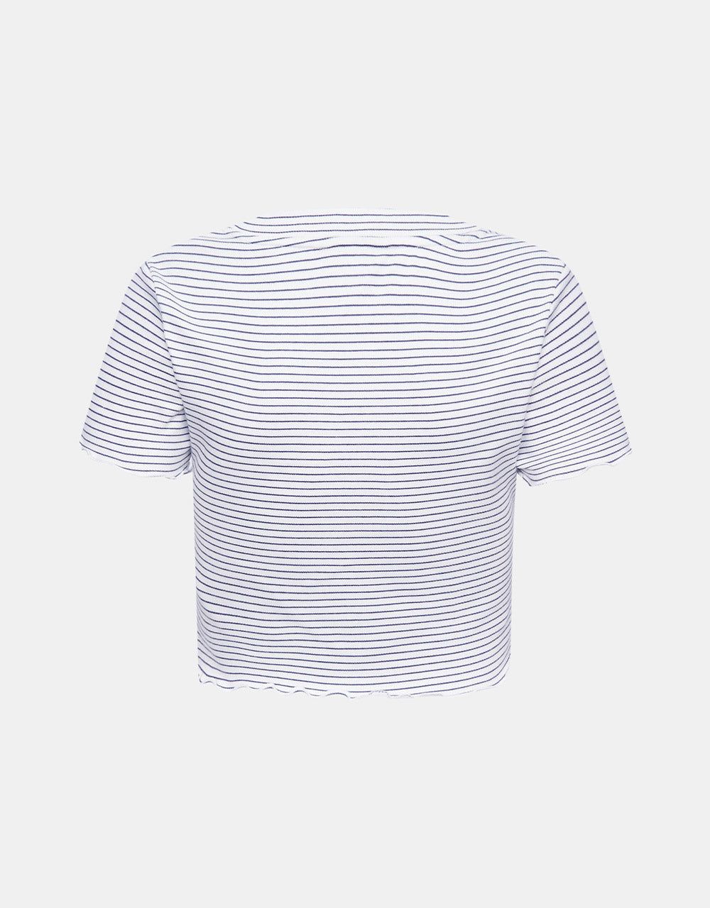 Striped Cropped Knit T-Shirt sold by Urban Revivo product image thumbnail 4