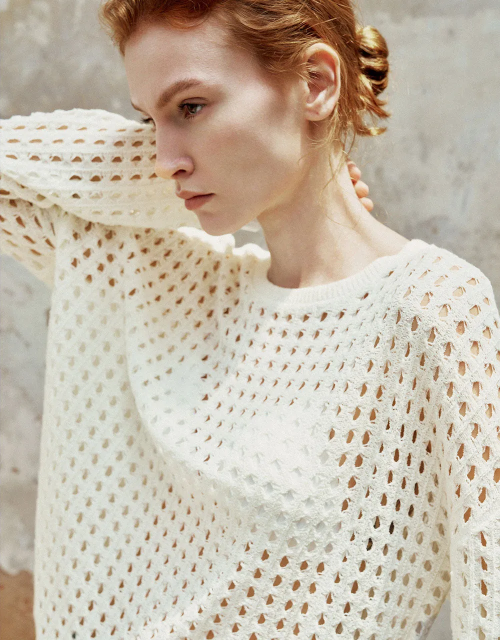 Crew Neck Loose Knitted T-Shirt sold by Urban Revivo product image thumbnail 4