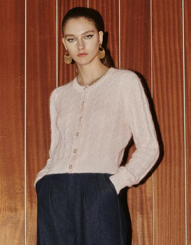 Crew Neck Knitted Cardigan sold by Urban Revivo