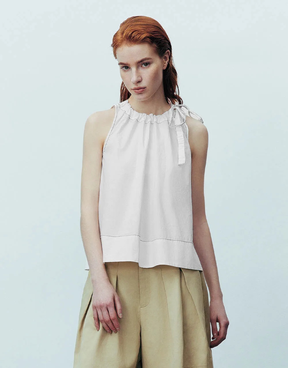 Sleeveless Crew Neck Blouse sold by Urban Revivo