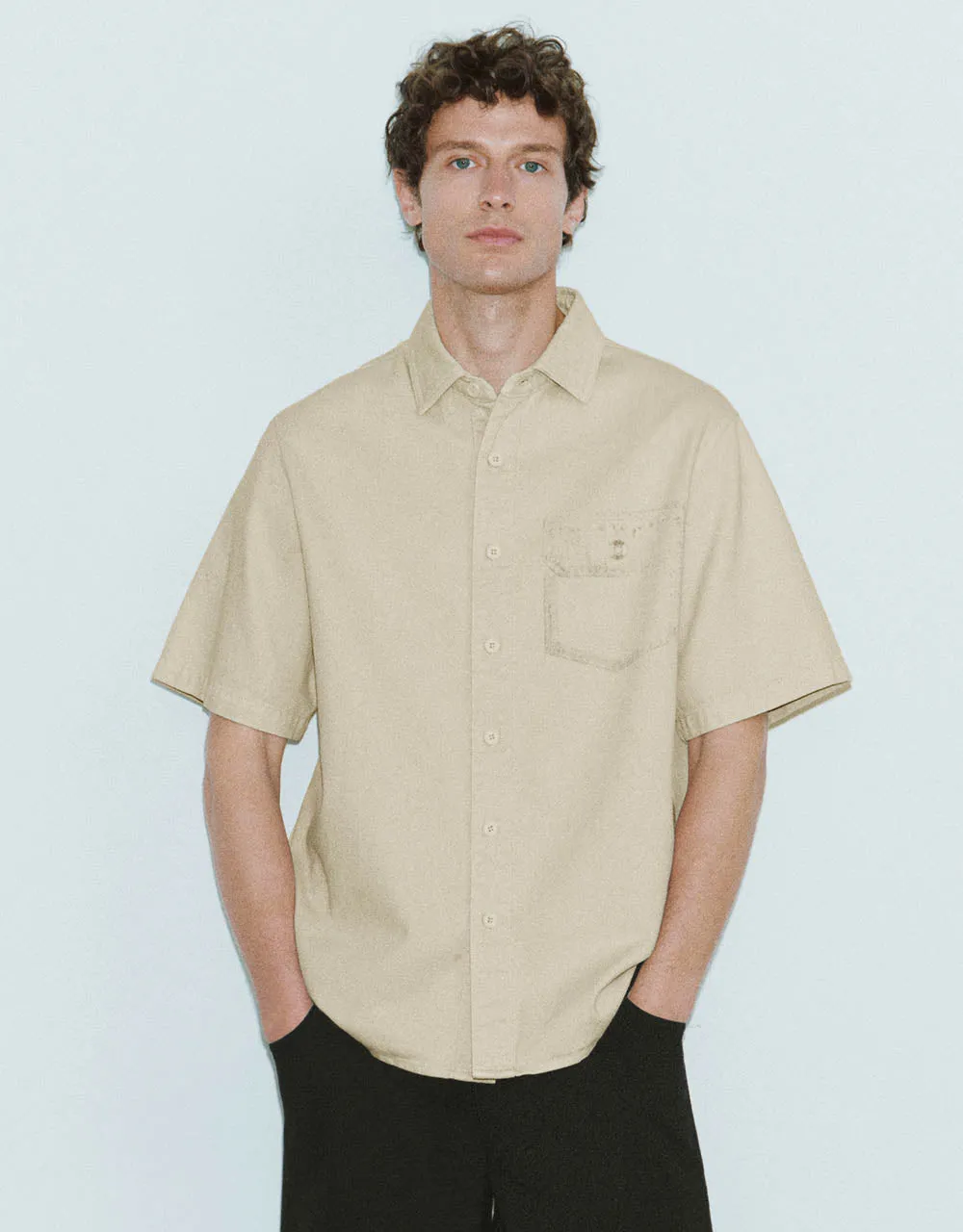 Button Up Denim Shirt sold by Urban Revivo