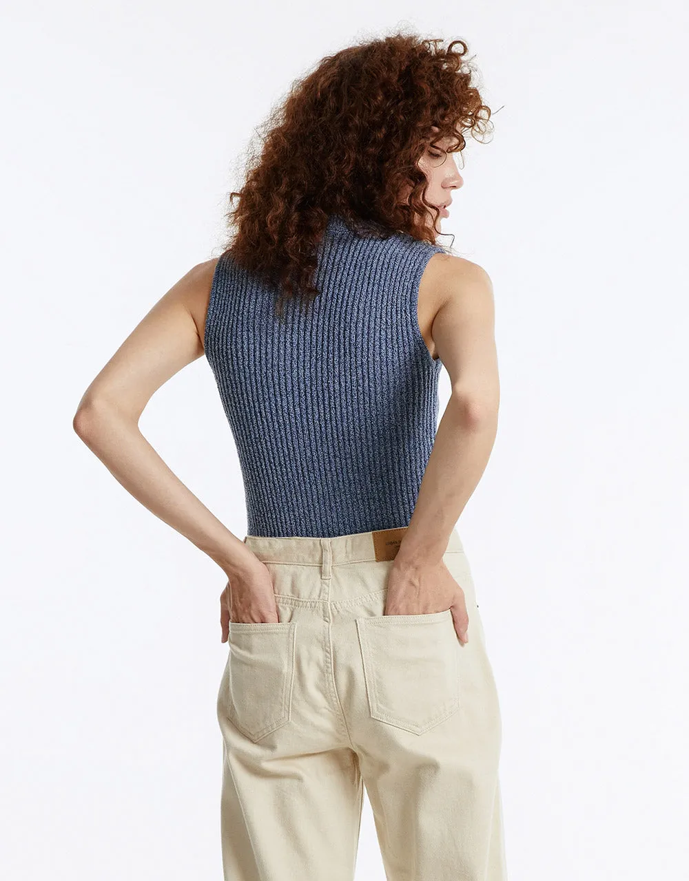 Rib Knit Tank Top sold by Urban Revivo product image thumbnail 4