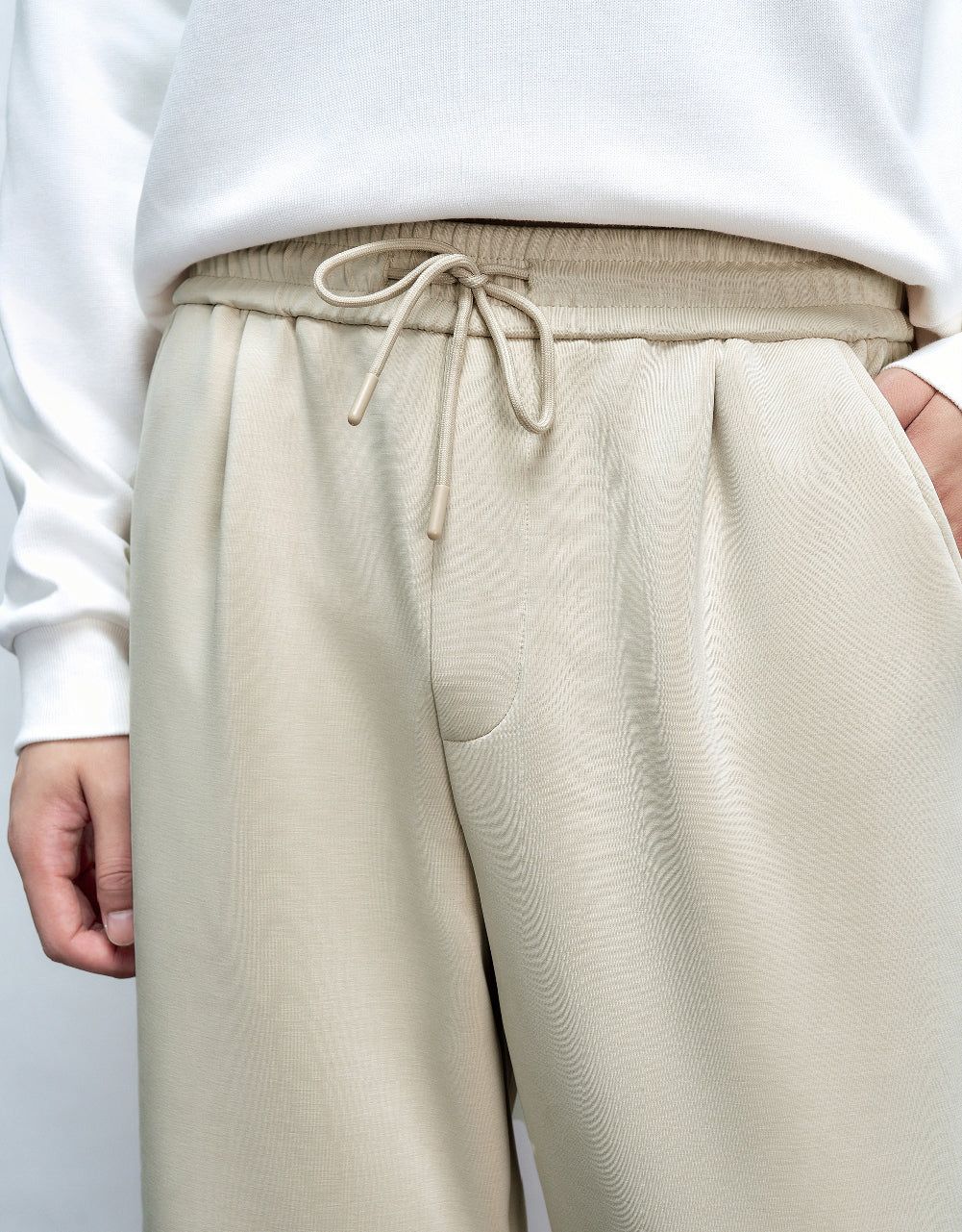 Drawstring Waist Straight Pants sold by Urban Revivo product image thumbnail 4