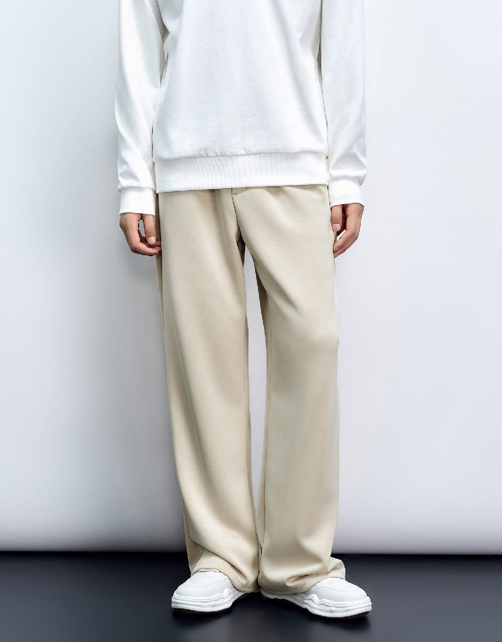 Drawstring Waist Straight Pants sold by Urban Revivo