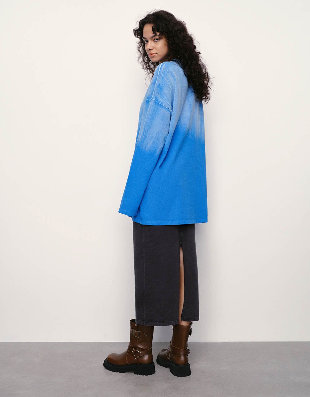 Printed Crew Neck Loose T-Shirt sold by Urban Revivo product image thumbnail 4