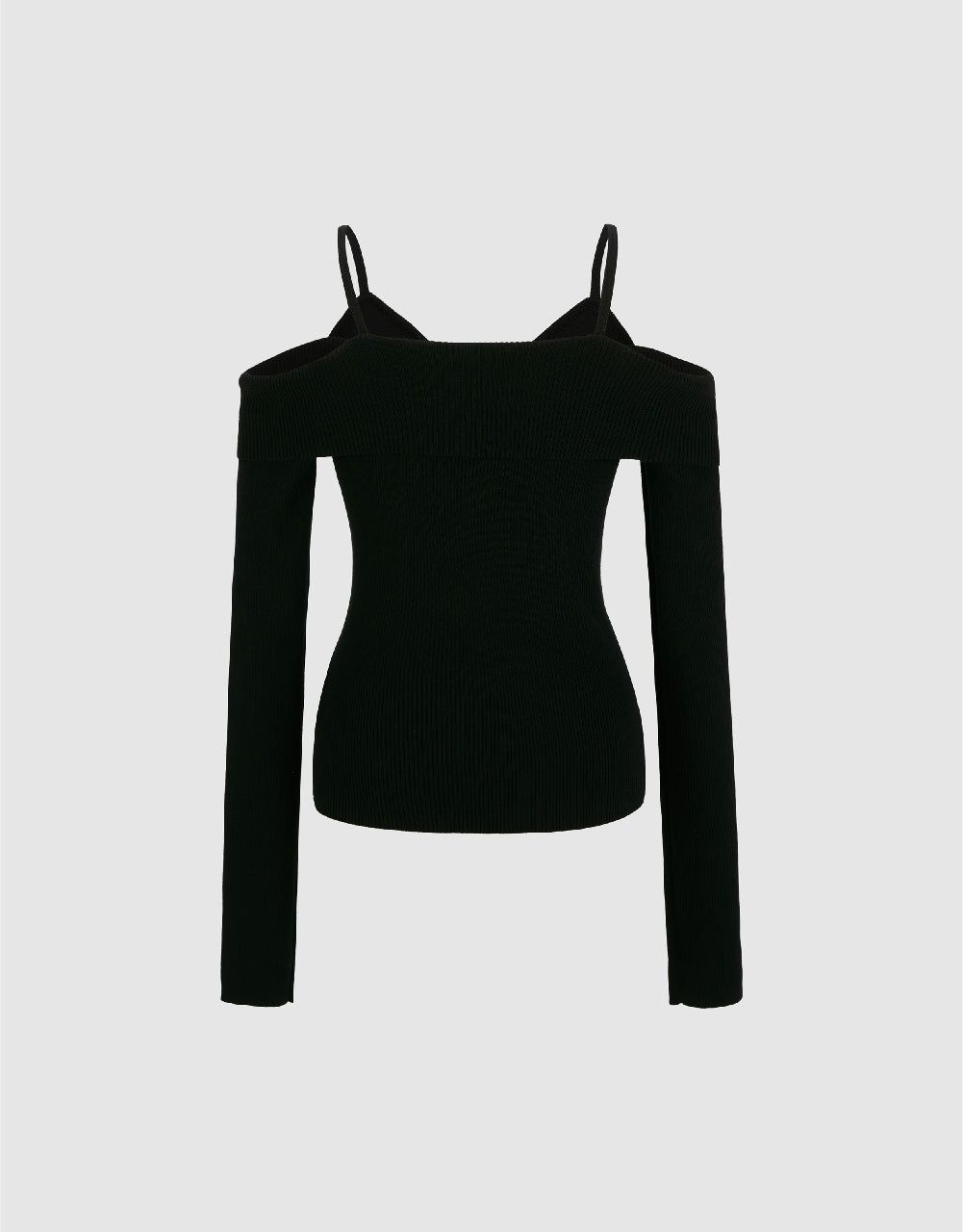 Off-Shoulder Knitted T-Shirt sold by Urban Revivo product image thumbnail 3