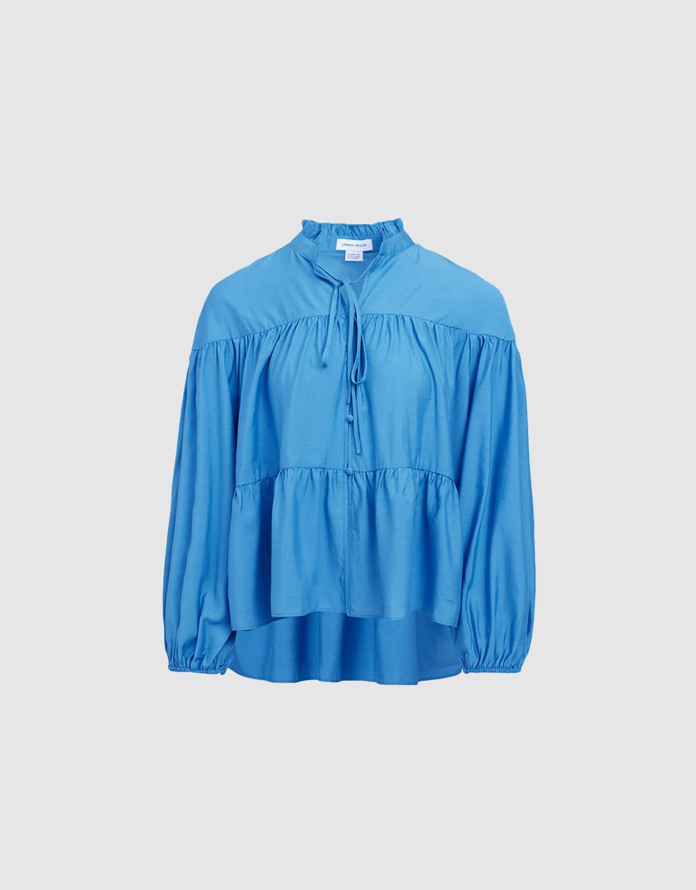 Tie Front Peplum Blouse sold by Urban Revivo