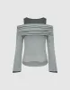 2 In 1 Cold Shoulder T-Shirt sold by Urban Revivo