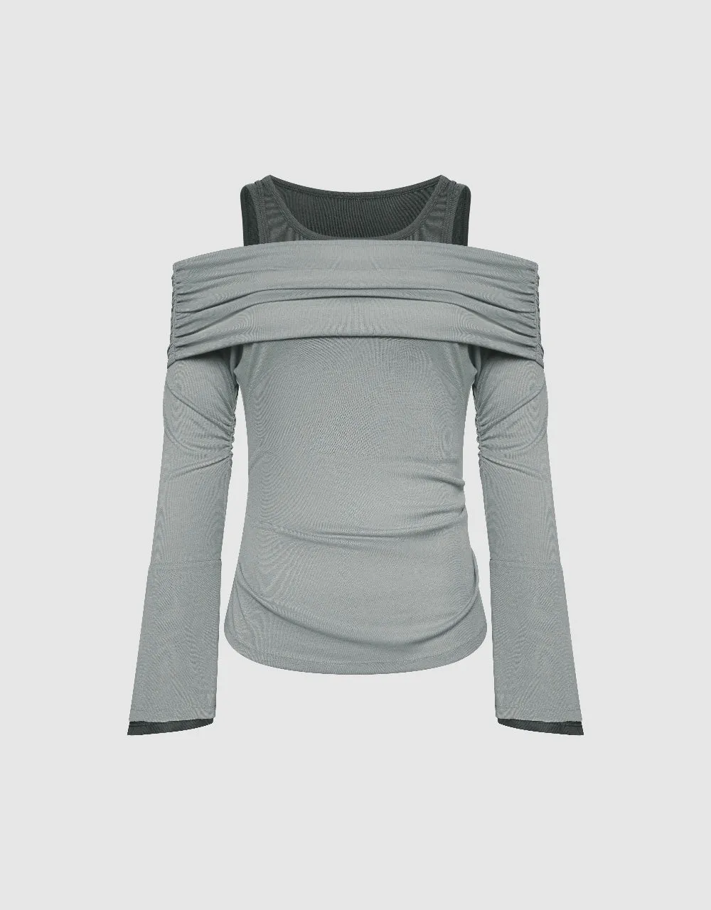 2 In 1 Cold Shoulder T-Shirt sold by Urban Revivo product image thumbnail 2