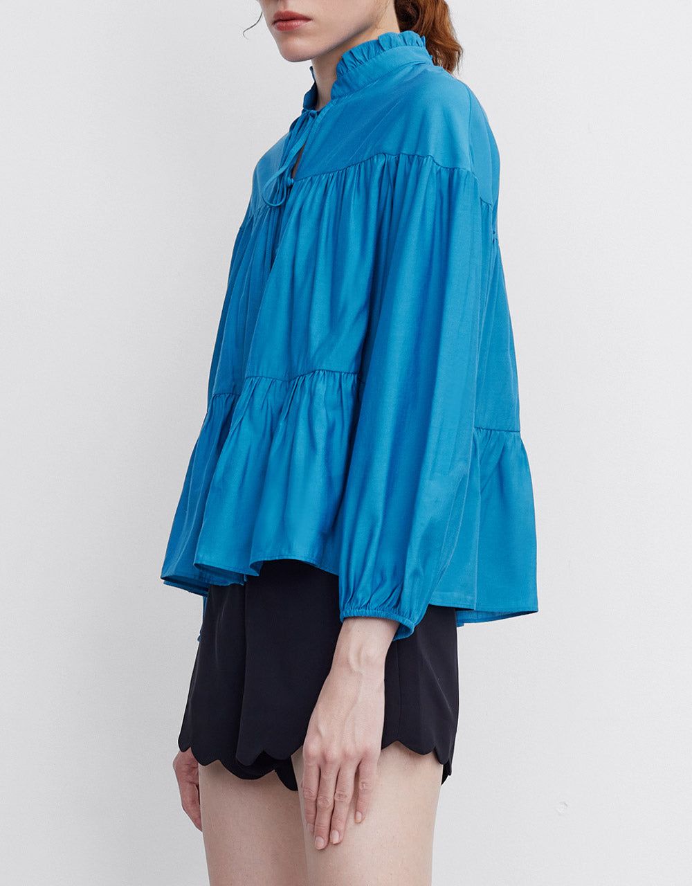 Tie Front Peplum Blouse sold by Urban Revivo product image thumbnail 5