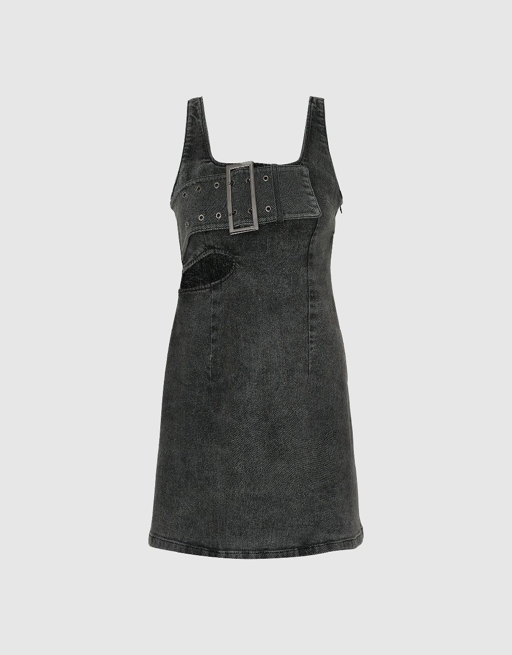 Cut-Out Sleeveless Denim Dress sold by Urban Revivo product image thumbnail 2