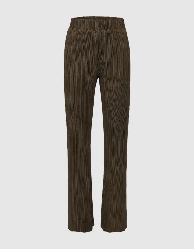 Elastic Waist Knitted Straight Pants sold by Urban Revivo