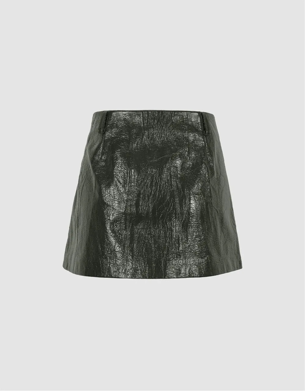Crumpled Effect Vegan Leather Mini Skirt sold by Urban Revivo product image thumbnail 3