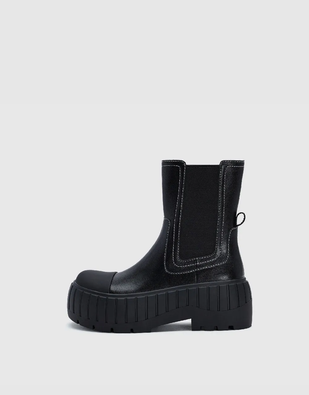 Vegan Leather Round Toe Boots sold by Urban Revivo product image thumbnail 2