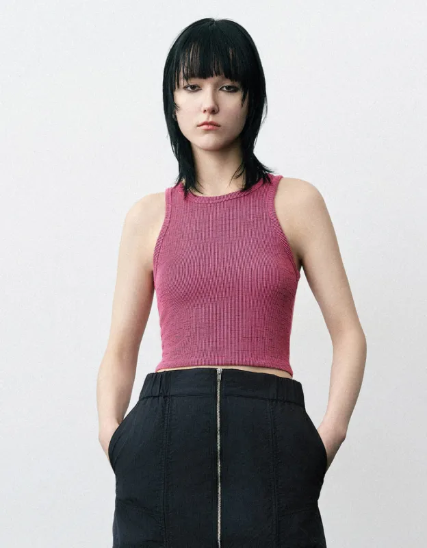 Knitted Crew Neck Tank Top sold by Urban Revivo