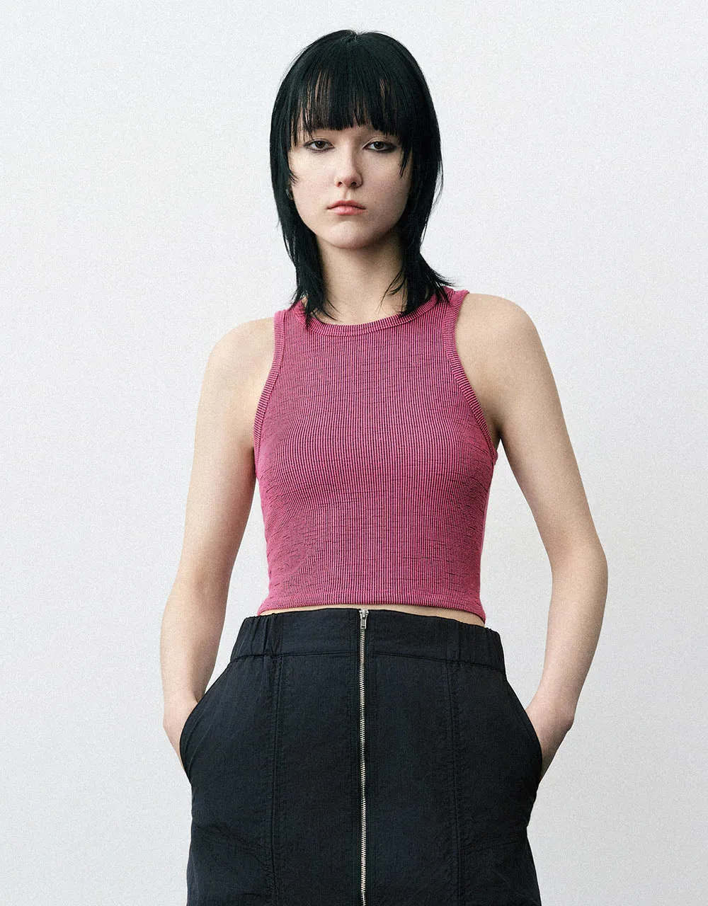 Knitted Crew Neck Tank Top sold by Urban Revivo