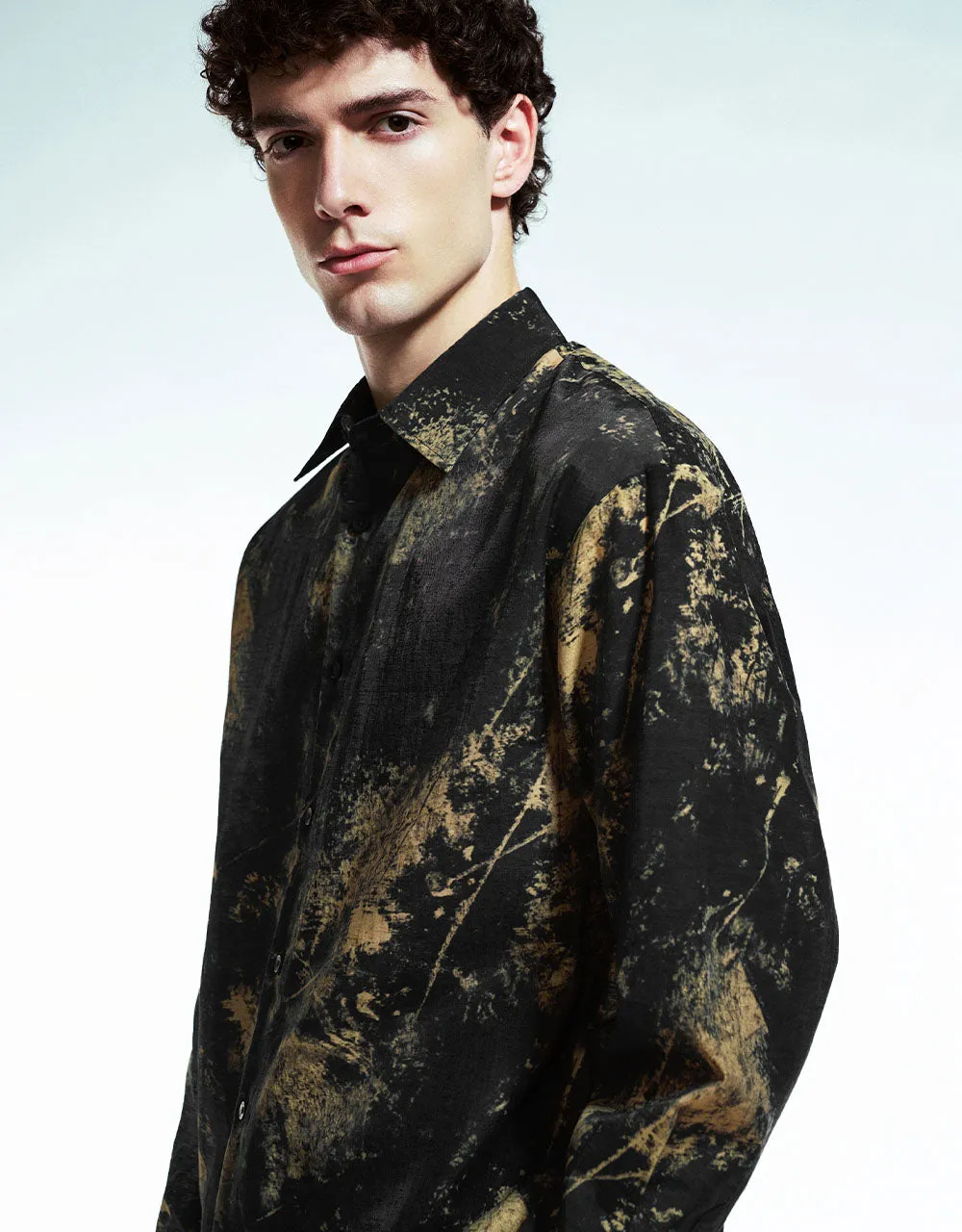 Printed Button Up Straight Shirt sold by Urban Revivo product image thumbnail 3