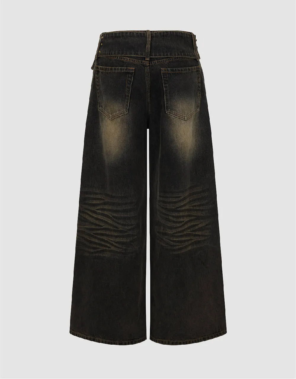 Wide-Leg Jeans With Belt sold by Urban Revivo product image thumbnail 3