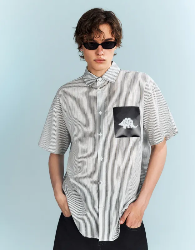Striped Oversized Shirt sold by Urban Revivo