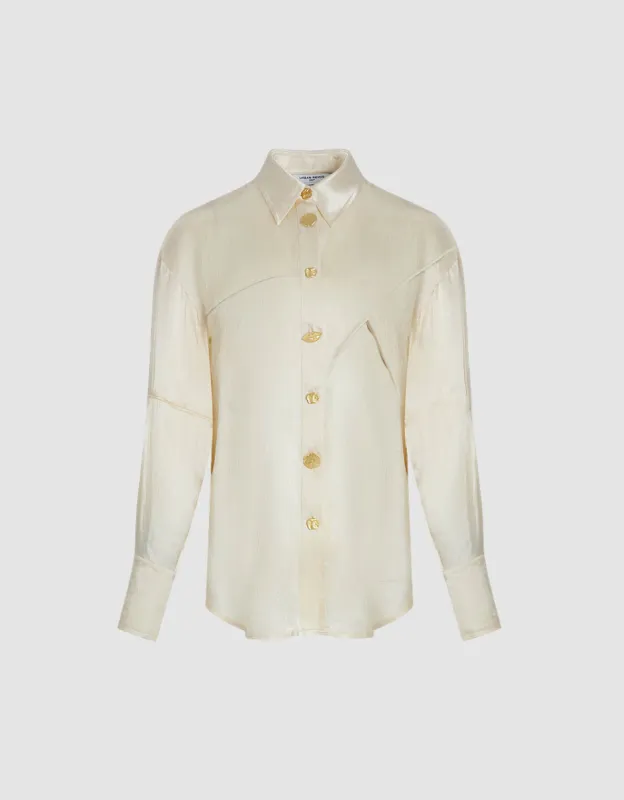 Vegan Leather A-Line Shirt made by Urban Revivo