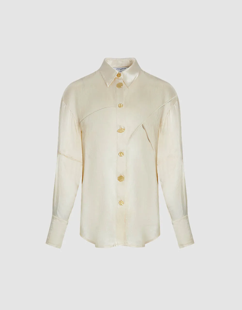 Vegan Leather A-Line Shirt sold by Urban Revivo