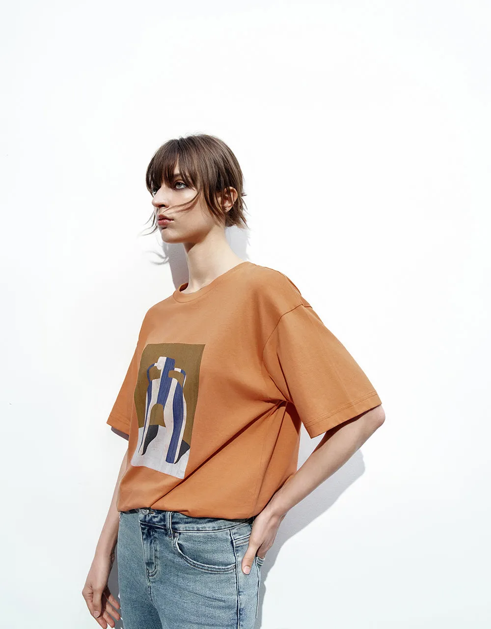 Printed Loose T-Shirt sold by Urban Revivo product image thumbnail 3