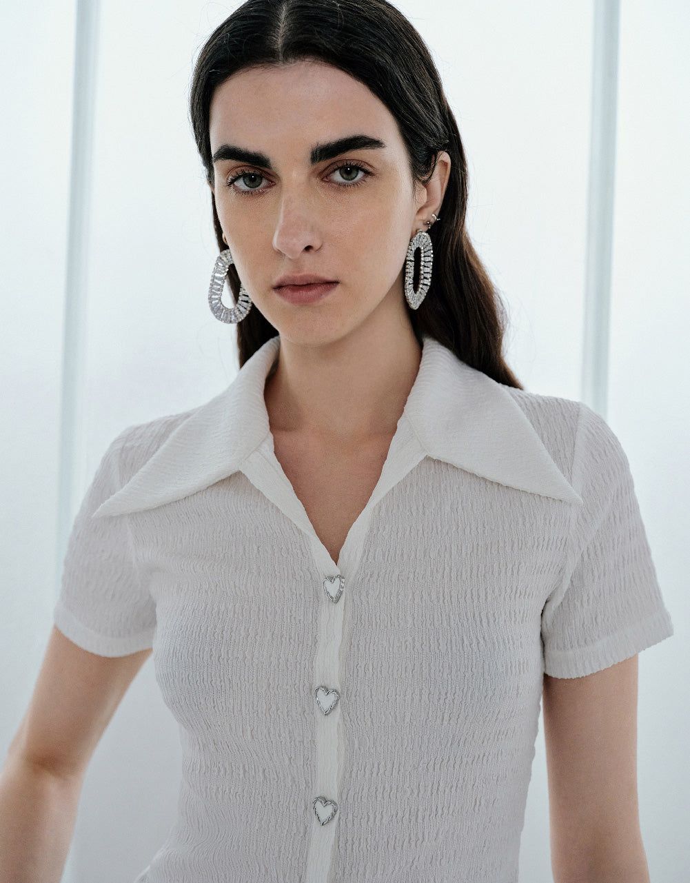 Shirred Lapel Skinny T-Shirt sold by Urban Revivo product image thumbnail 5