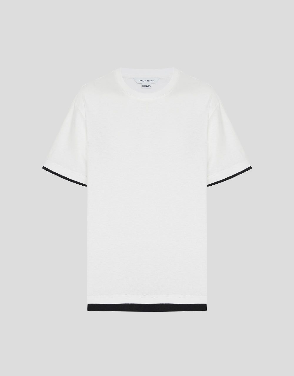 Drop Shoulder Sleeve Straight T-Shirt sold by Urban Revivo