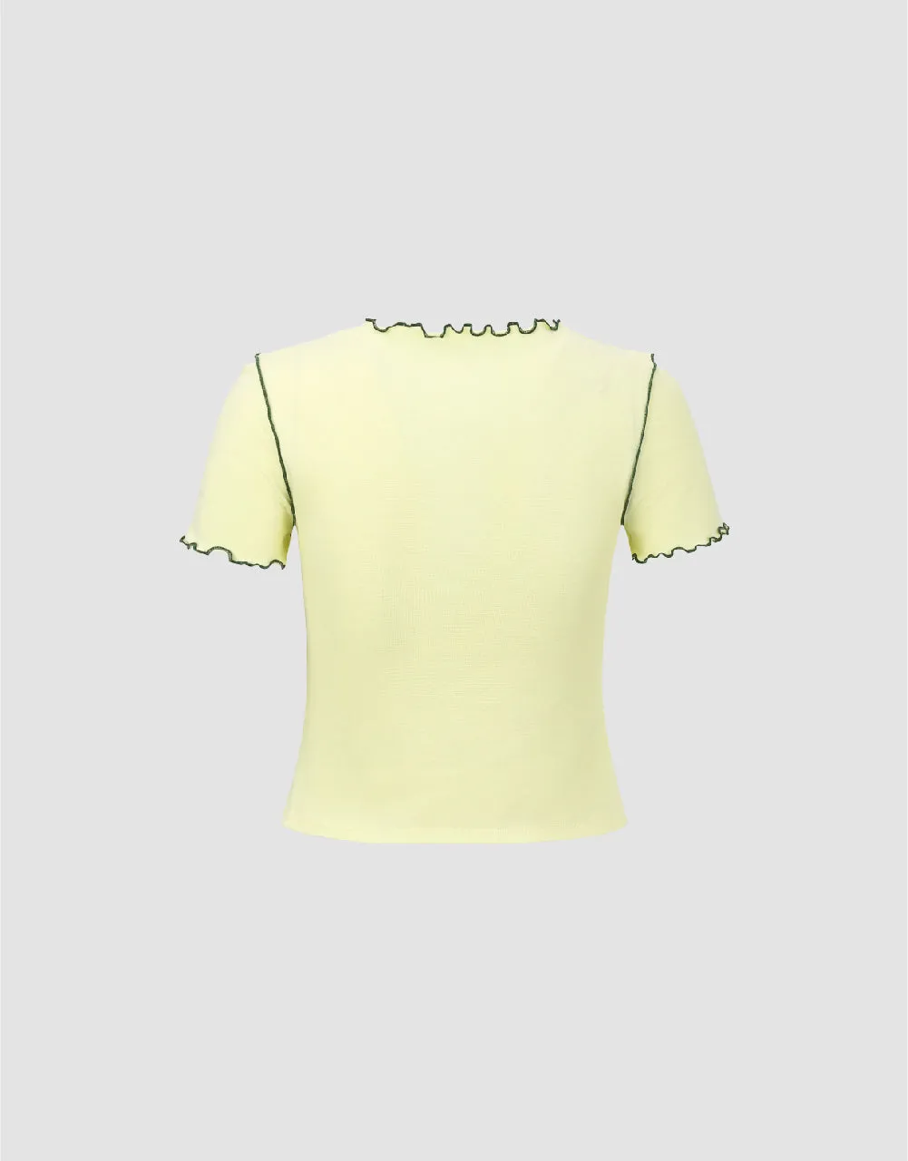 Wave Trim Straight T-Shirt sold by Urban Revivo product image thumbnail 5