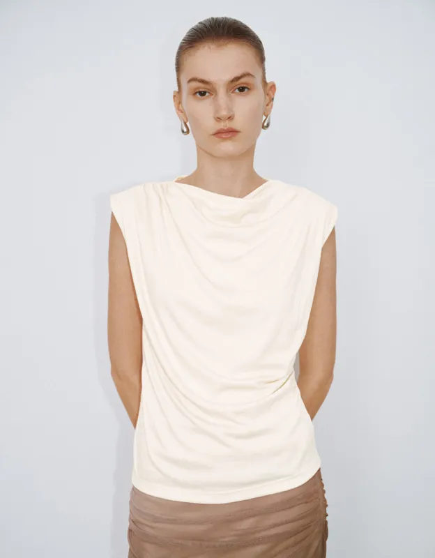Cowl Neck Skinny Tank Top sold by Urban Revivo
