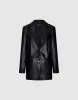 Straight Vegan Leather Jacket sold by Urban Revivo