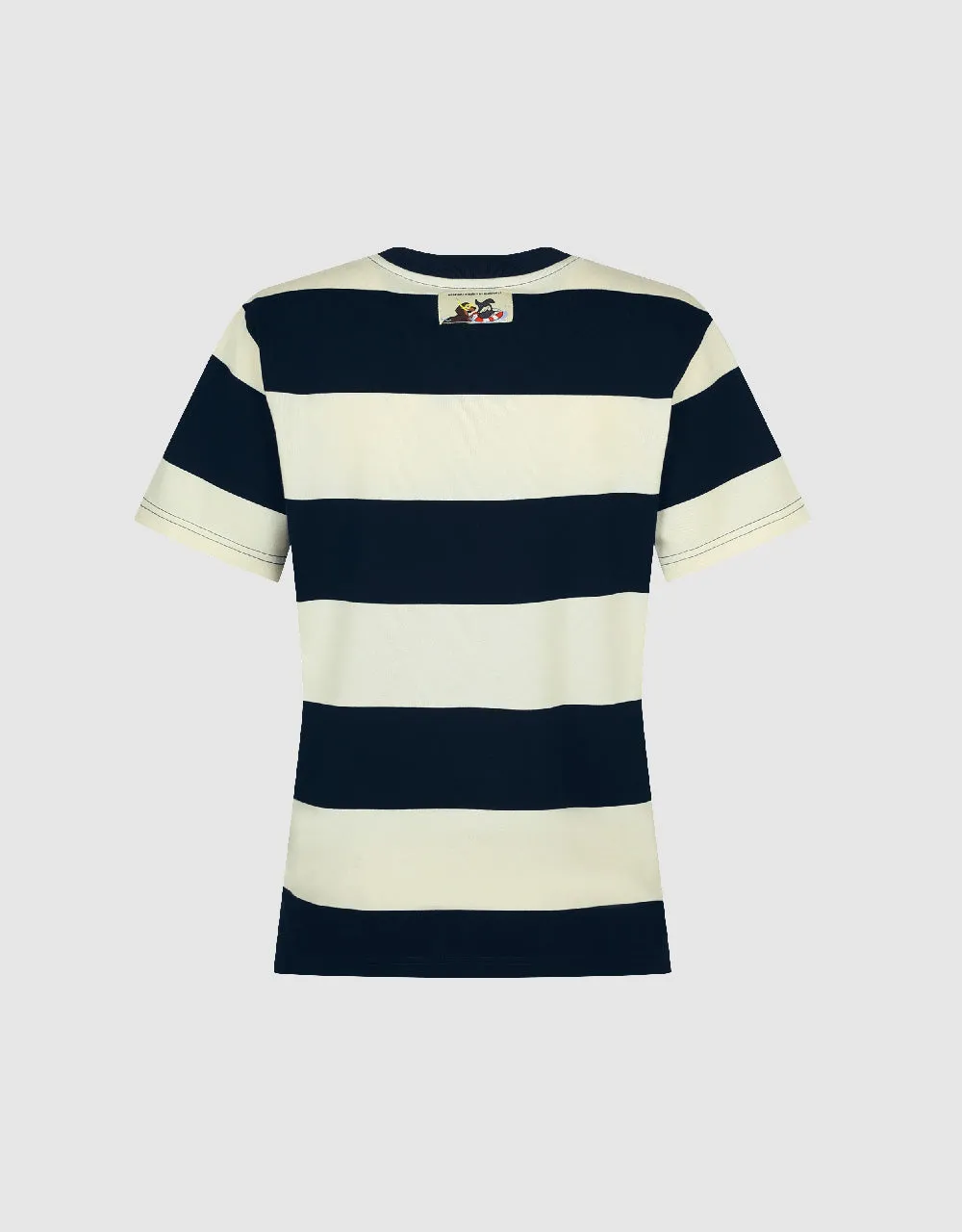 Striped Crew Neck Straight T-Shirt sold by Urban Revivo product image thumbnail 5