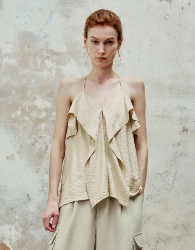 Ruffle Straight Cami Top made by Urban Revivo