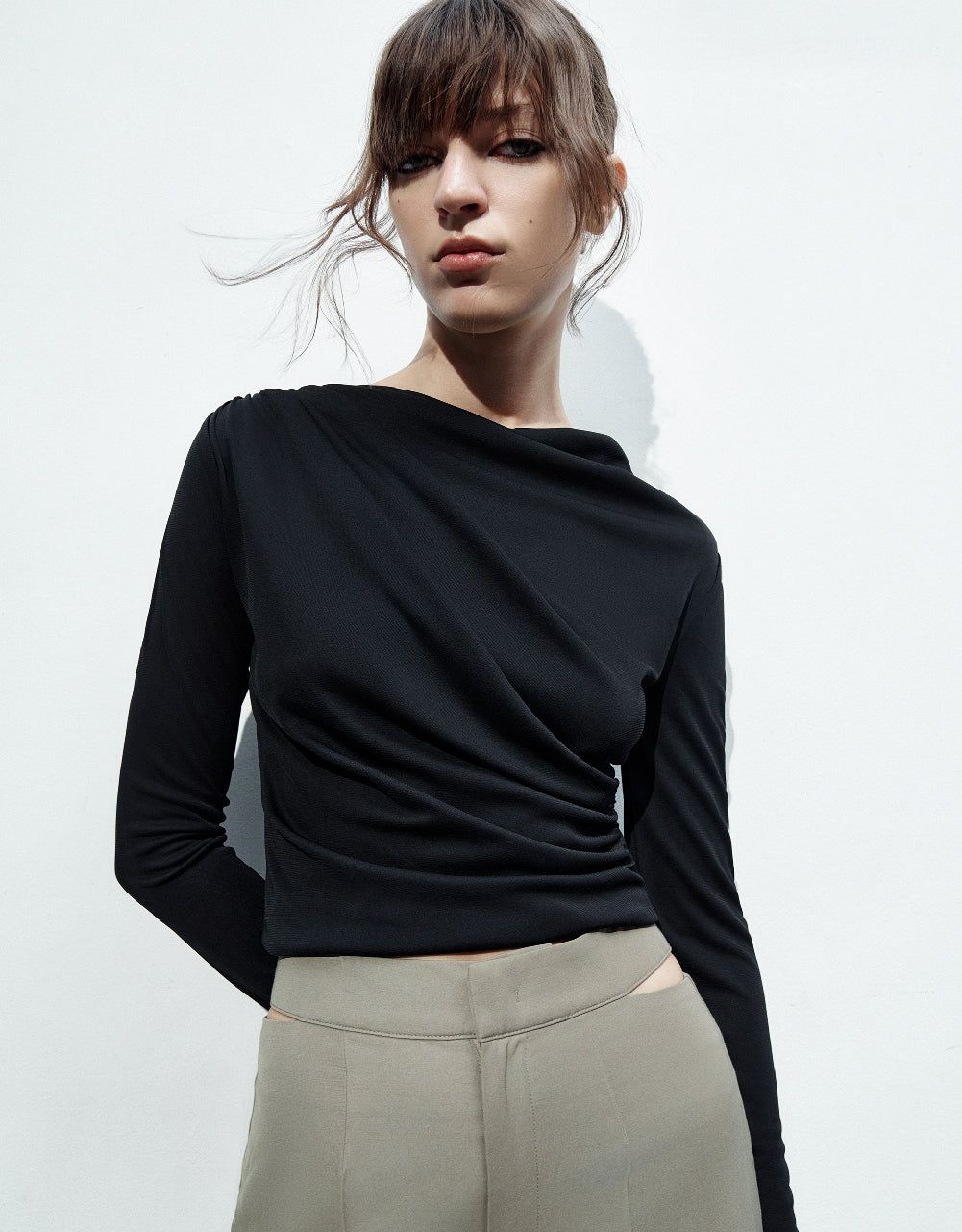 Ruched Skinny T-Shirt sold by Urban Revivo product image thumbnail 3