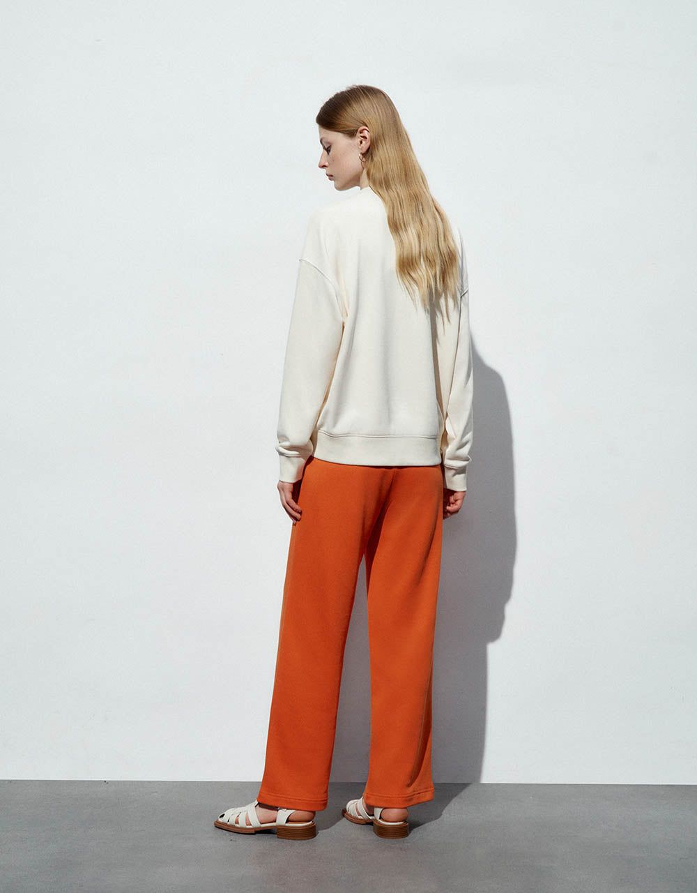 Elastic Waist Knitted Wide-Leg Pants sold by Urban Revivo product image thumbnail 5