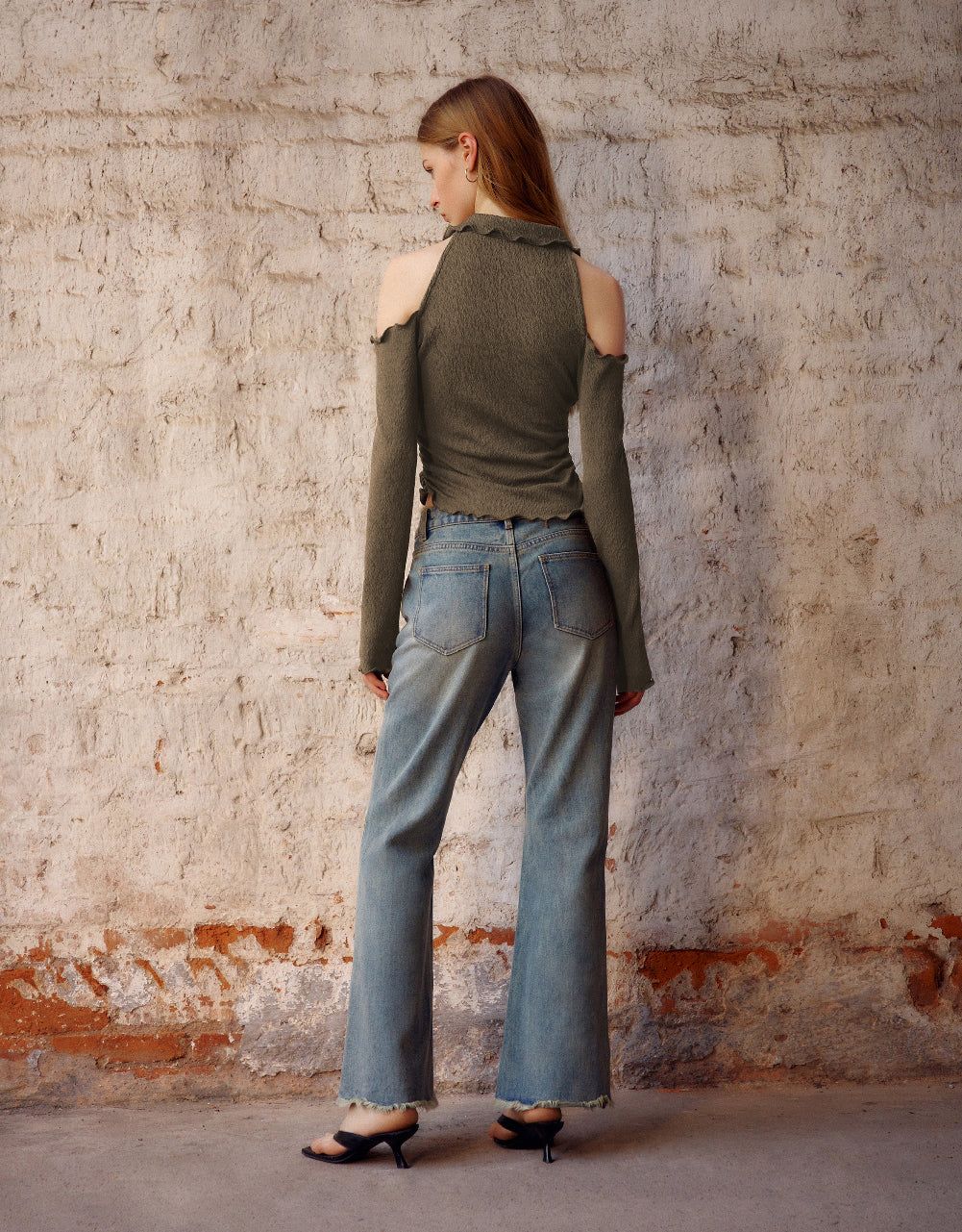 Cold Shoulder Skater Knitted Shirt sold by Urban Revivo product image thumbnail 4