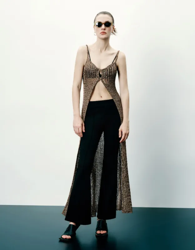 Sleeveless Off-Shoulder Knitted Cardigan sold by Urban Revivo