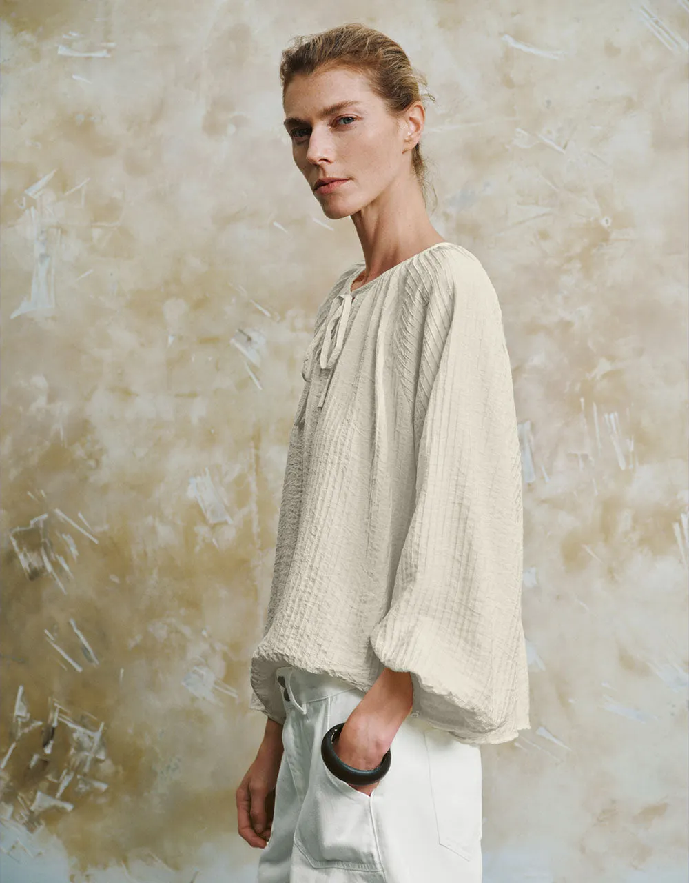 Tie Front Loose Blouse sold by Urban Revivo product image thumbnail 3