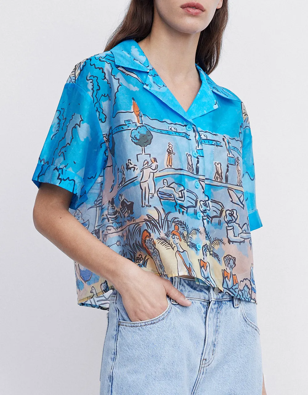 Summer Landscape Shirt sold by Urban Revivo product image thumbnail 5