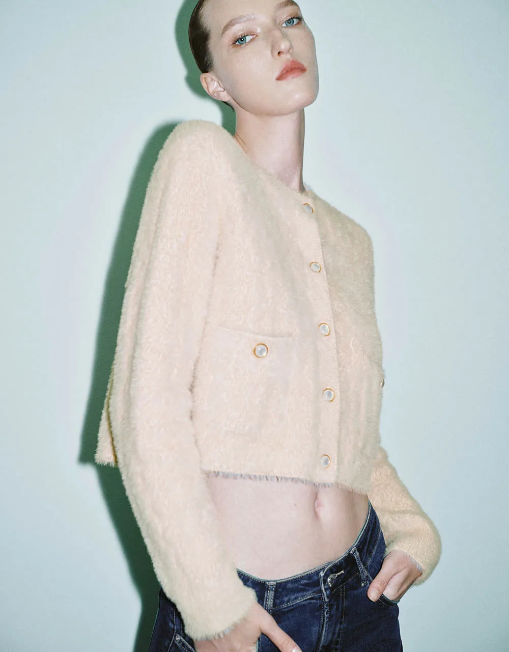 Crew Neck Knitted Cardigan sold by Urban Revivo product image thumbnail 3