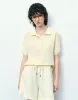 Button Half Placket Strtaight T-Shirt sold by Urban Revivo