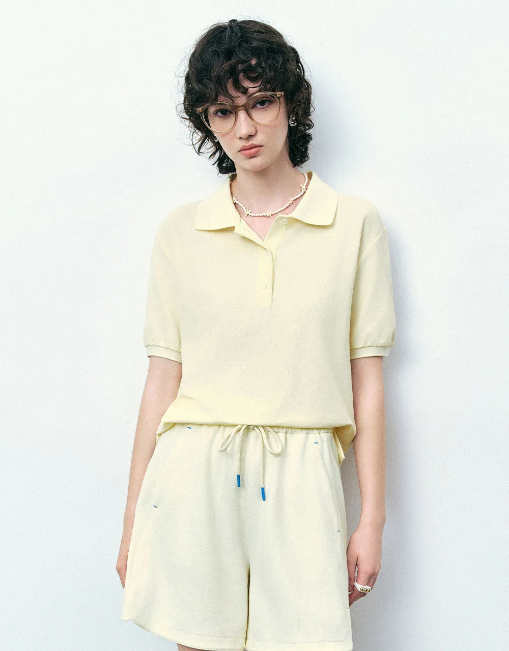 Button Half Placket Strtaight T-Shirt sold by Urban Revivo