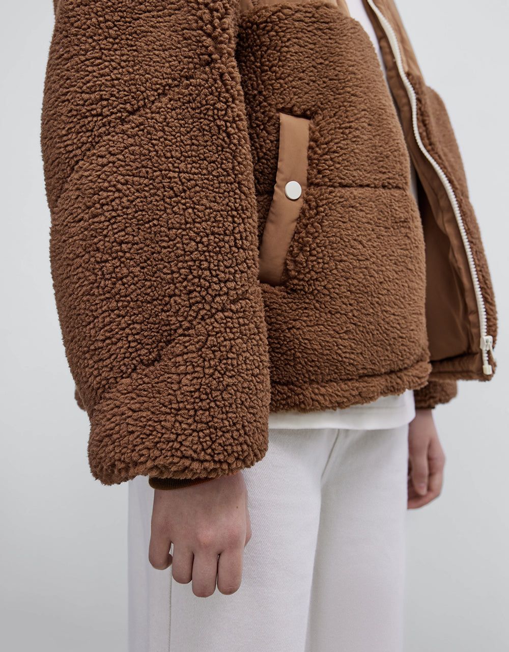 Zipper Front Stand Collar Straight Jacket sold by Urban Revivo product image thumbnail 4