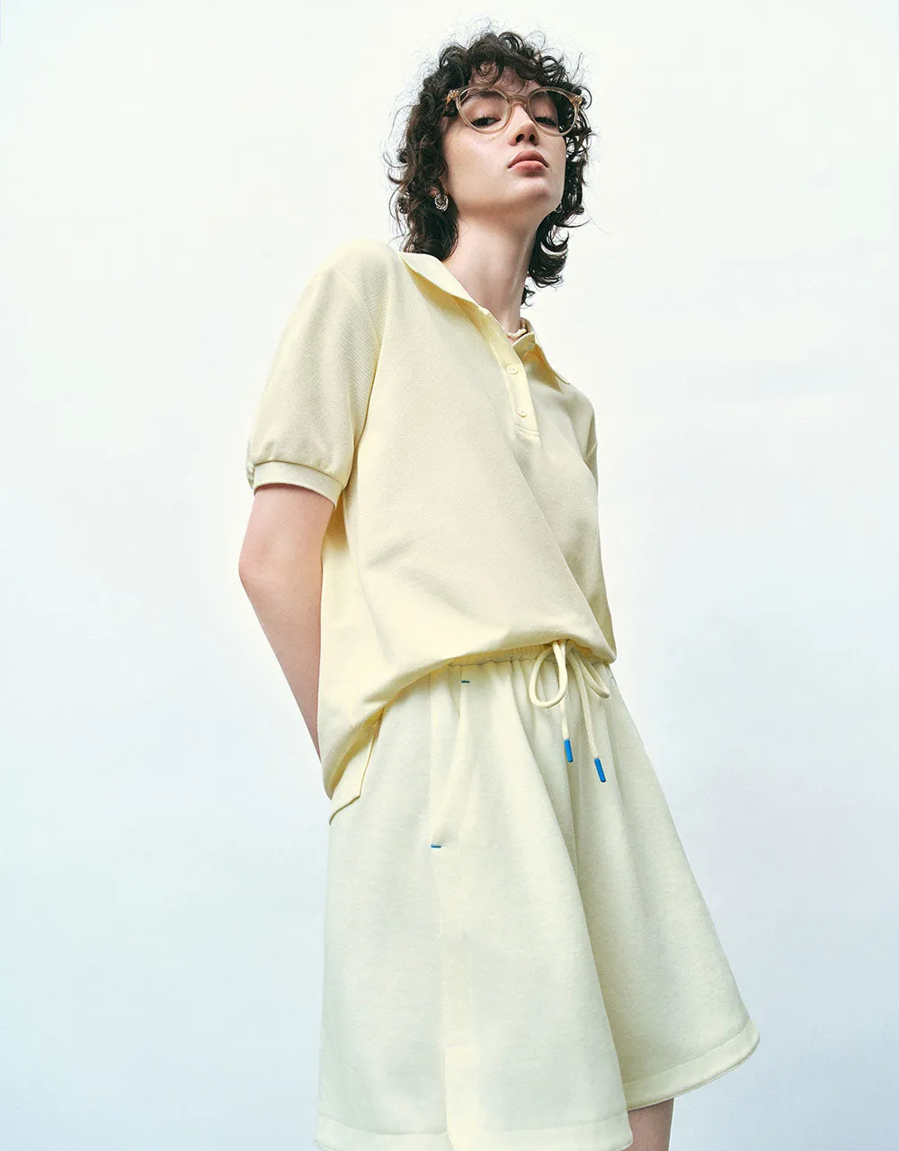 Button Half Placket Strtaight T-Shirt sold by Urban Revivo product image thumbnail 3