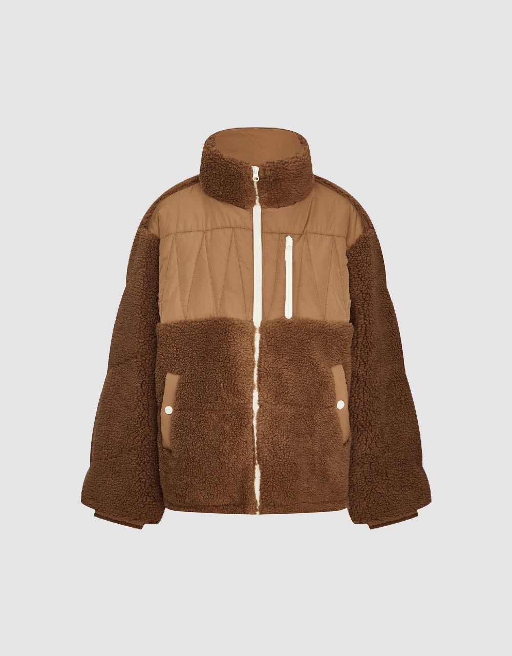 Zipper Front Stand Collar Straight Jacket sold by Urban Revivo product image thumbnail 2